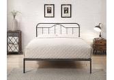 4ft6 Double Retro bed frame,black silver,metal,tube.Low foot end traditional industrial 2